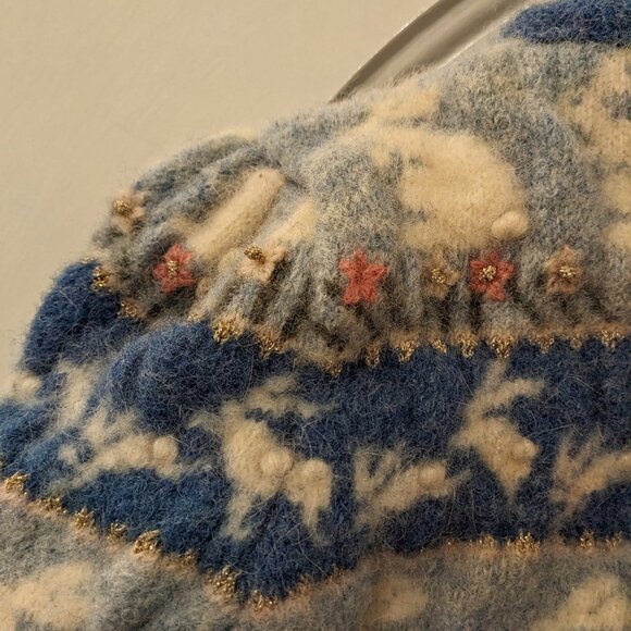 Vintage 1988 Moussie for Susan Bristol Girls Shetland Wool & Angora Sweater - Picture 8 of 11